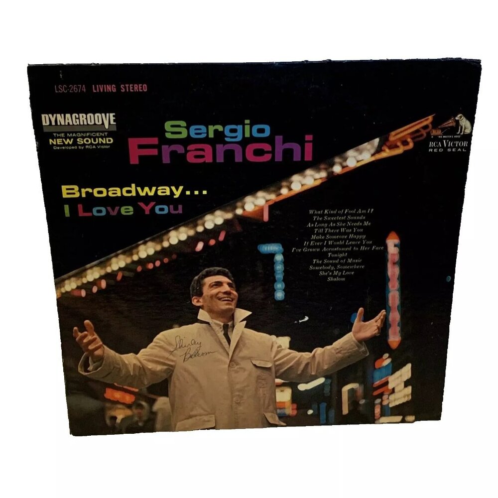 Sergio Franchi Broadway I Love You (Vinyl, 1963) RCA Victor Red Seal LSC 2674 VG
